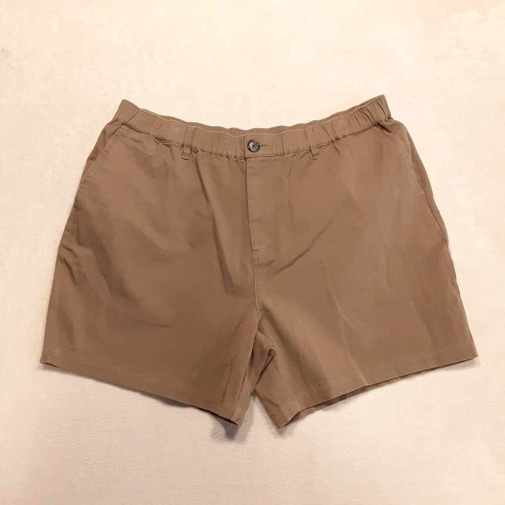 Cove Mens 5" Stretch Chino Shorts 38 Dark Khaki